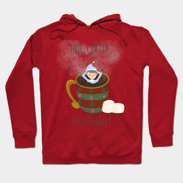 Hot Cocoa Overload Holiday Inspired Design Hoodie by Hallmarkies Podcast Store